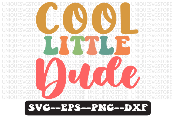 Cool Little Dude Quote Retro Svg Design: Graphics & Crafts