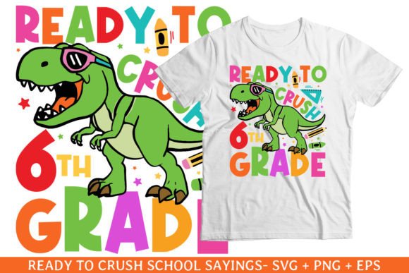 Crushed 6th Grade of School Svg Design Graphics