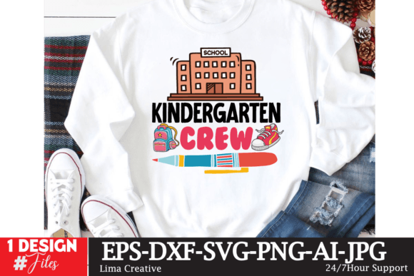 Kindergarten Crew Design: Graphics for T-Shirt Designs