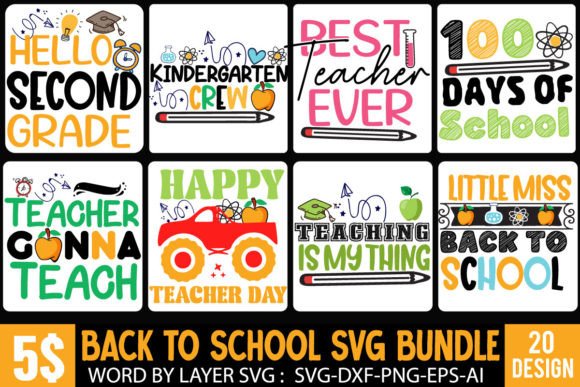 Teacher SVG Bundle: Graphics & T-Shirt Designs